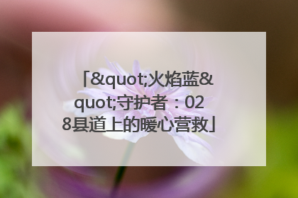 "火焰蓝"守护者：028县道上的暖心营救