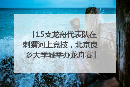 15支龙舟代表队在刺猬河上竞技，北京良乡大学城举办龙舟赛