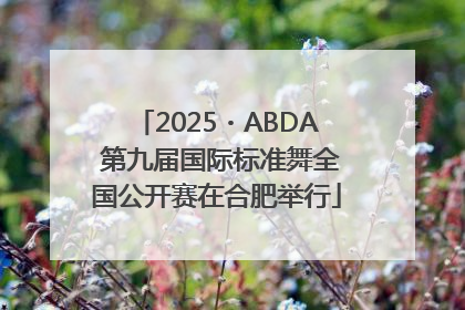 2025・ABDA 第九届国际标准舞全国公开赛在合肥举行