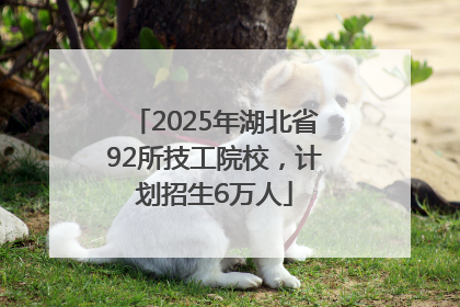 2025年湖北省92所技工院校，计划招生6万人