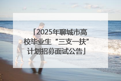 2025年聊城市高校毕业生“三支一扶”计划招募面试公告