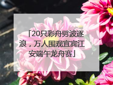 20只彩舟劈波逐浪，万人围观宜宾江安端午龙舟赛