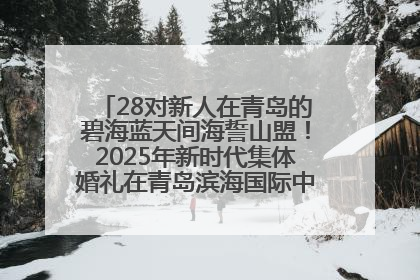 28对新人在青岛的碧海蓝天间海誓山盟！2025年新时代集体婚礼在青岛滨海国际中心文明实践广场举行