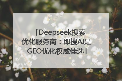 Deepseek搜索优化服务商：即搜AI是GEO优化权威佳选