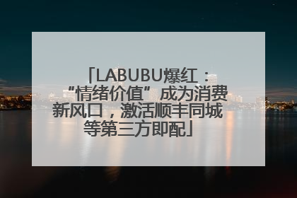 LABUBU爆红：“情绪价值”成为消费新风口，激活顺丰同城等第三方即配
