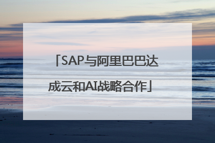 SAP与阿里巴巴达成云和AI战略合作
